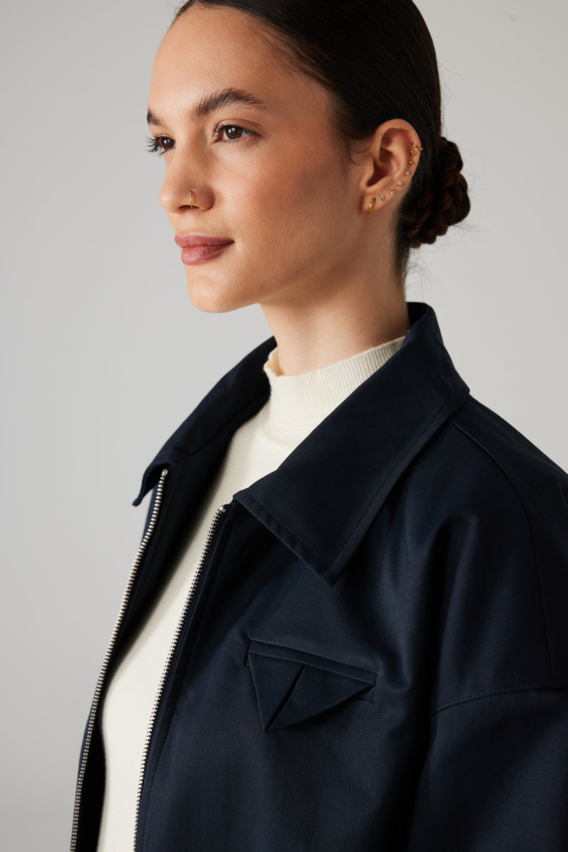 MAÉ ZIP JACKET NAVY