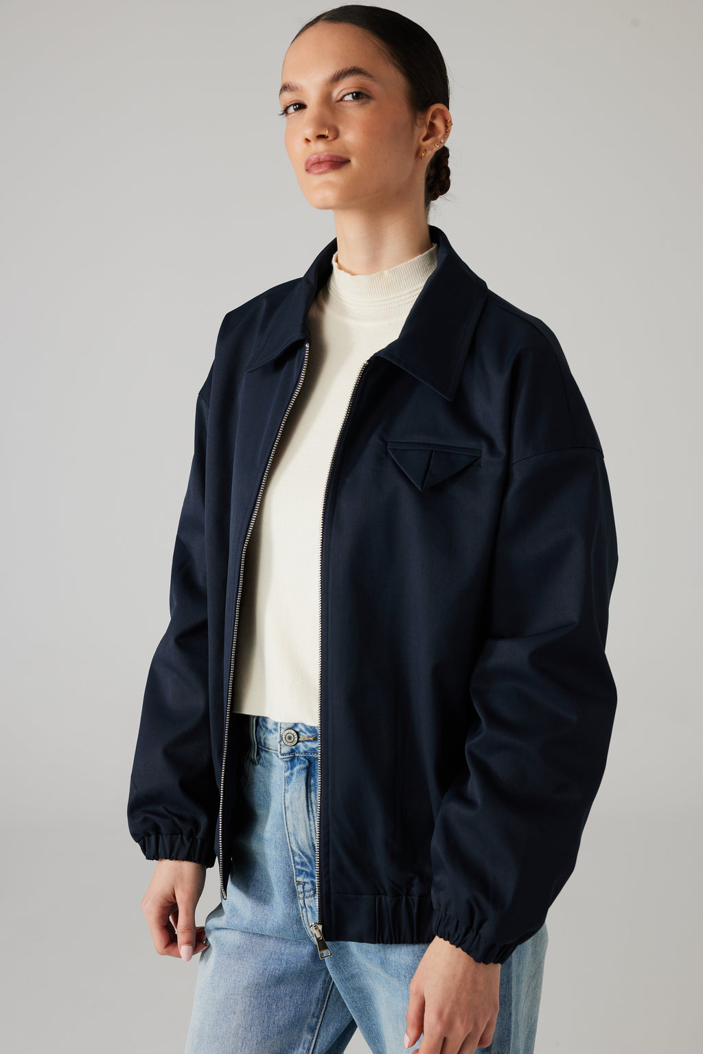MAÉ ZIP JACKET NAVY