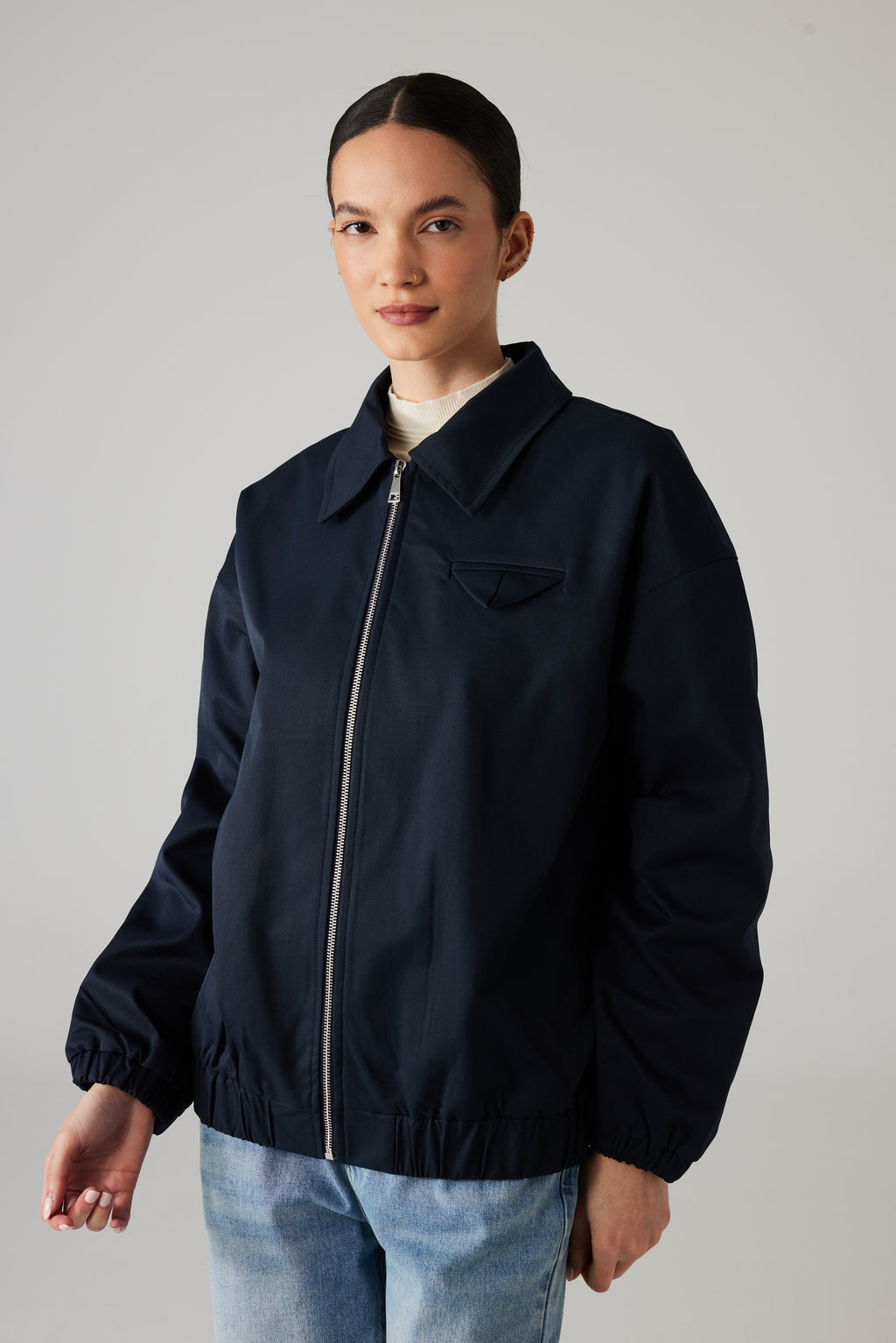 MAÉ ZIP JACKET NAVY
