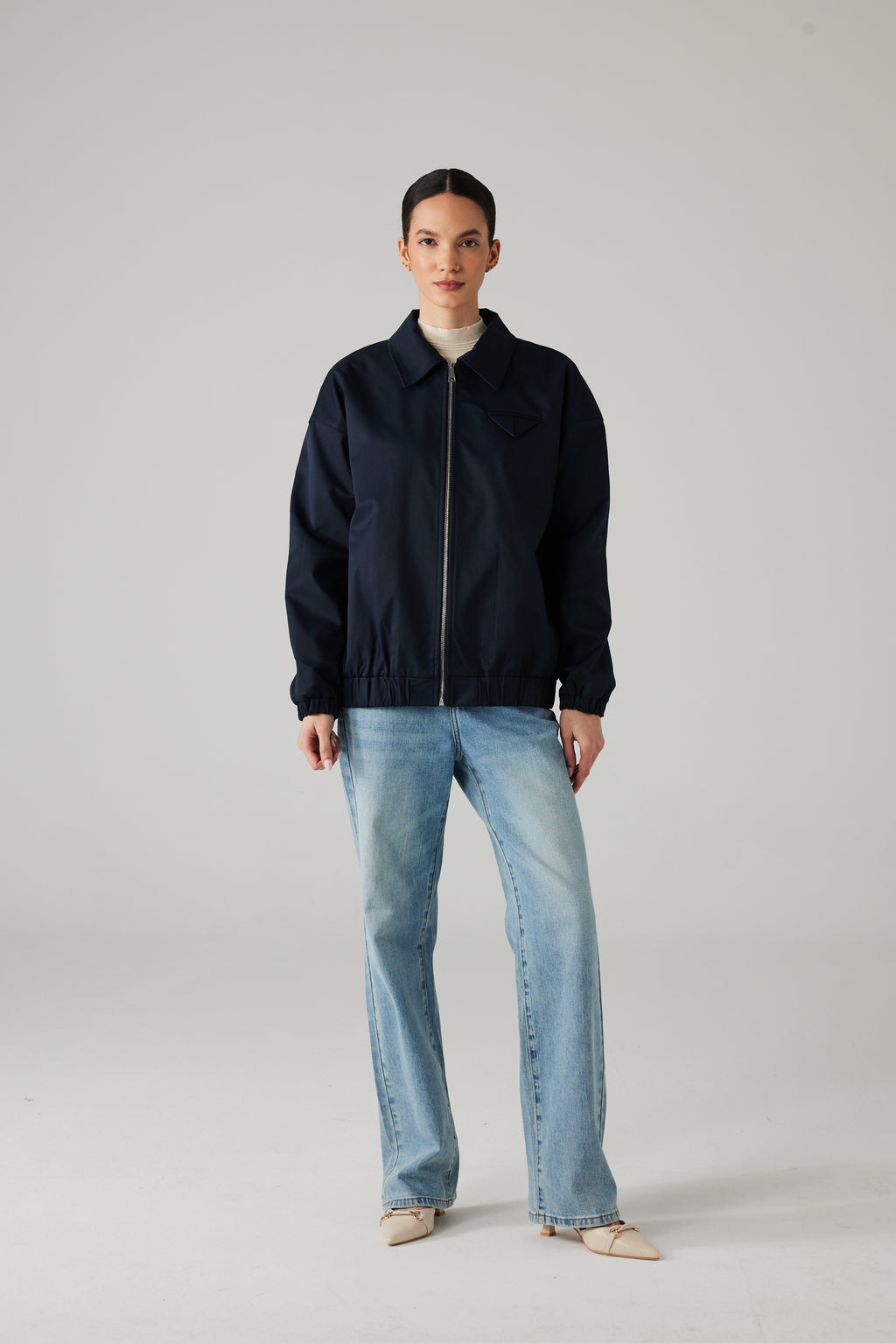 MAÉ ZIP JACKET NAVY