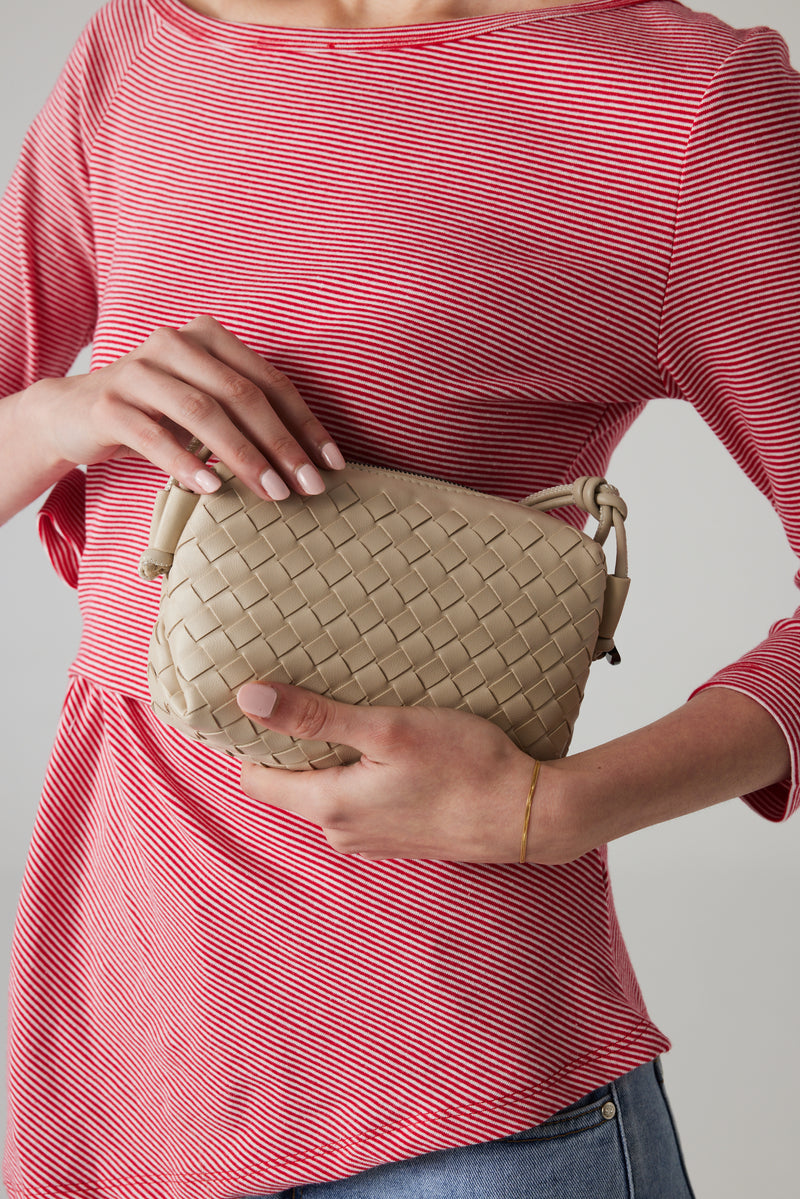 MESH MINI  BAG BEIGE