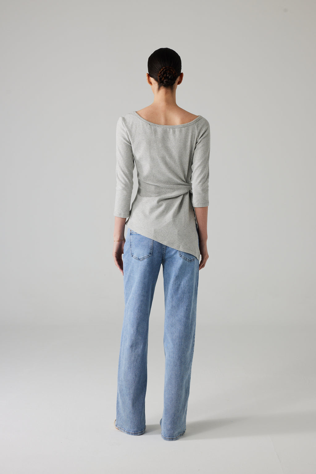 LUNÉ WRAP TOP GREY