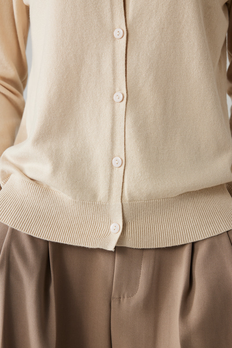 MIRA BUTTON CARDIGAN CREAM
