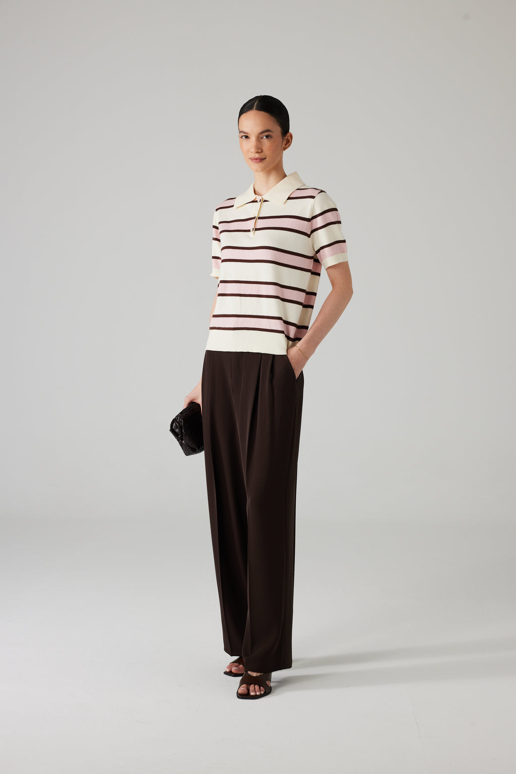 MARENI TROUSER DARK BROWN