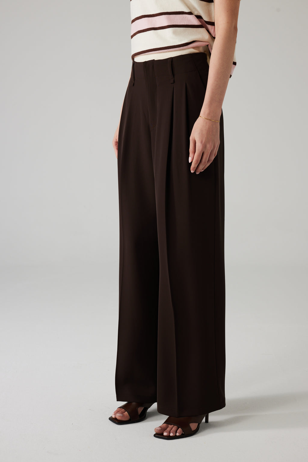 MARENI TROUSER DARK BROWN