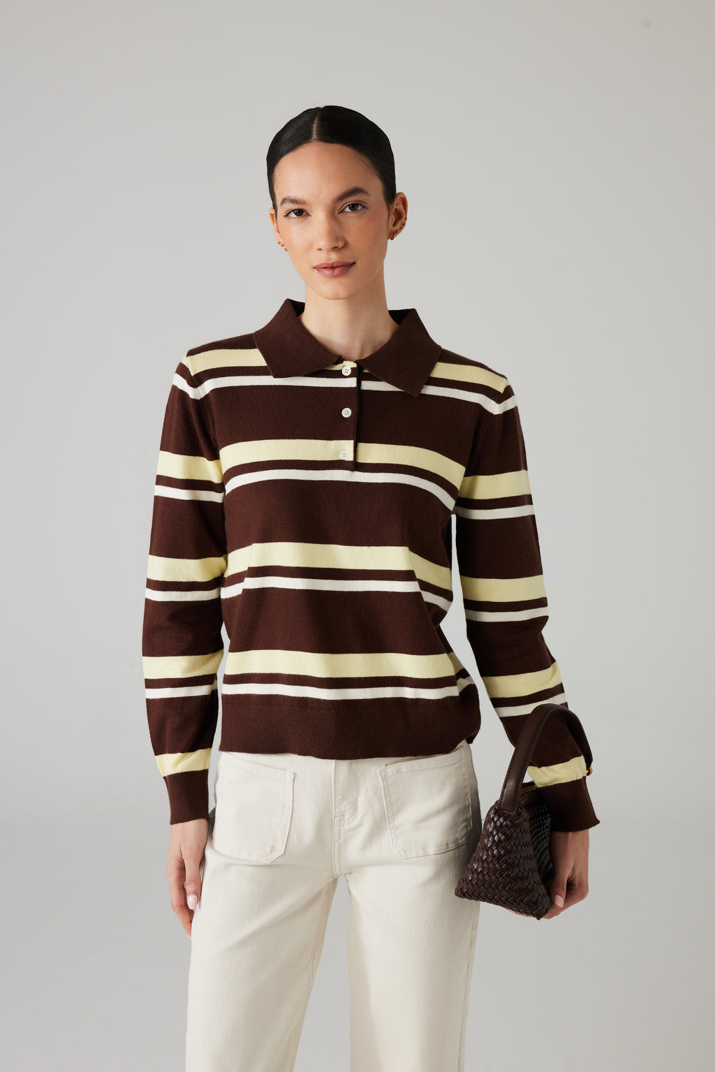 SIENNA KNIT BROWN/YELLOW