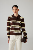 SIENNA KNIT BROWN/YELLOW