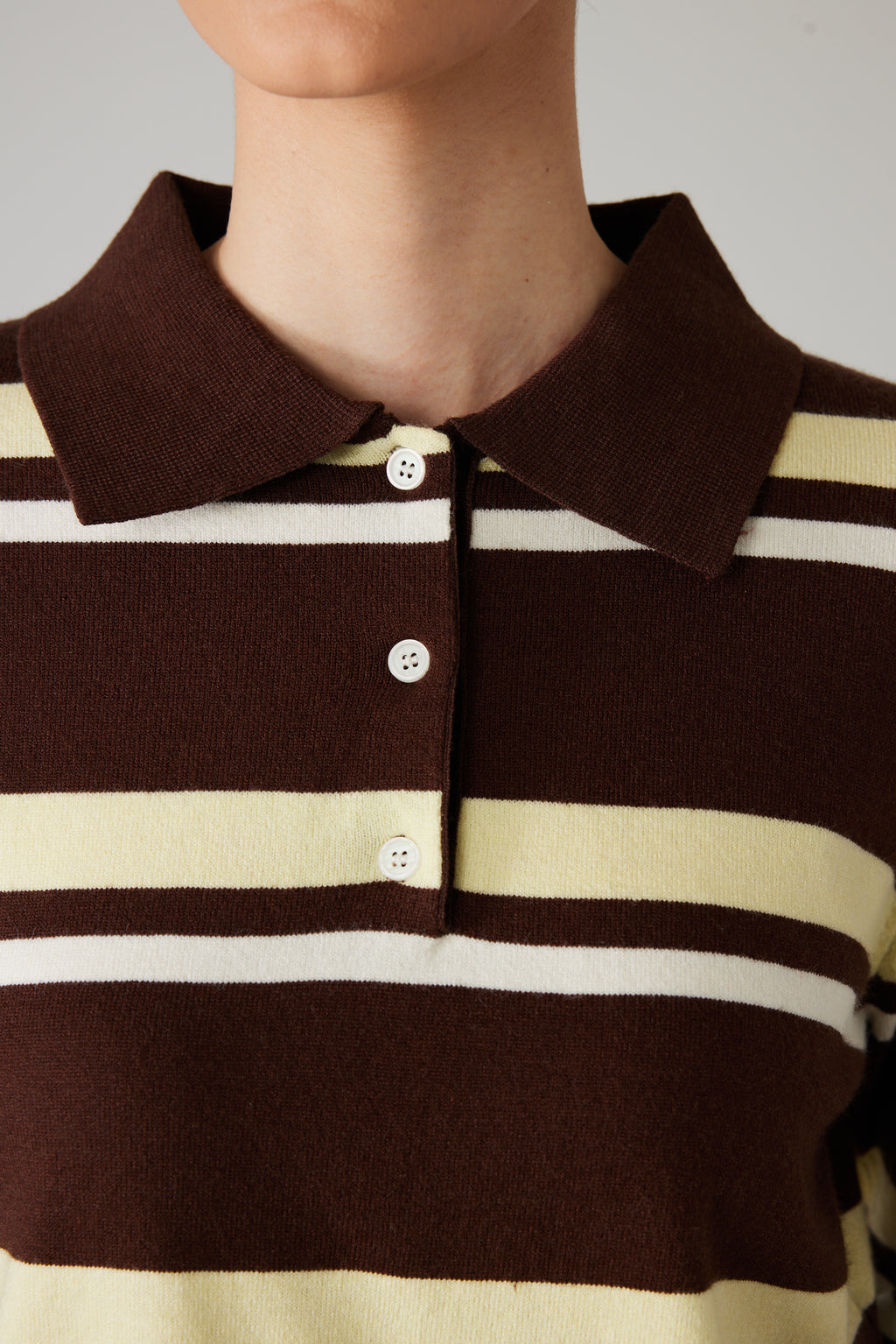 SIENNA KNIT BROWN/YELLOW