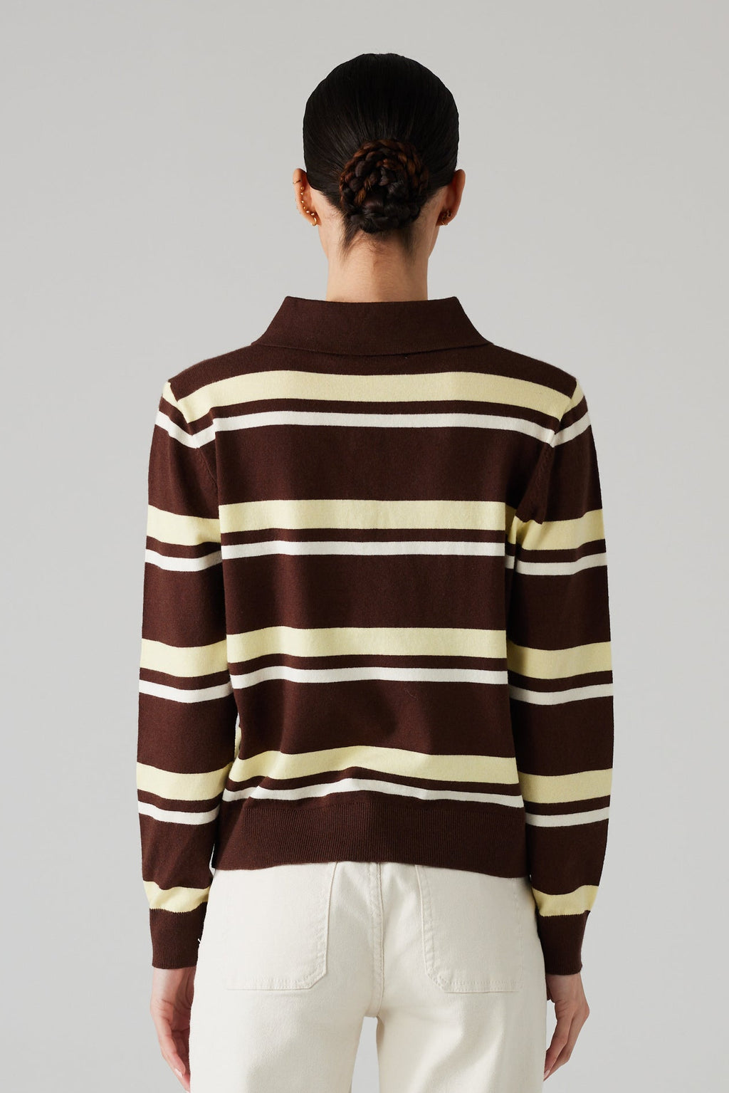 SIENNA KNIT BROWN/YELLOW
