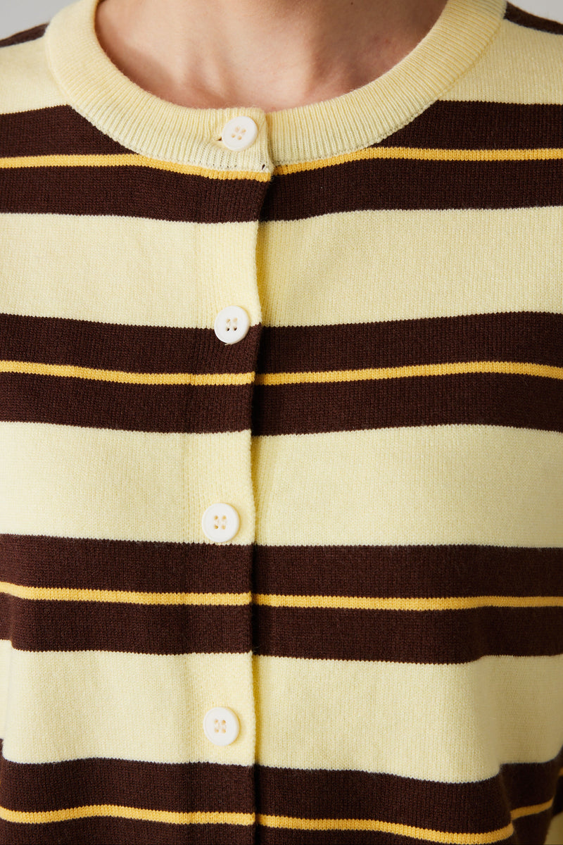 RIVO CARDIGAN YELLOW/BROWN