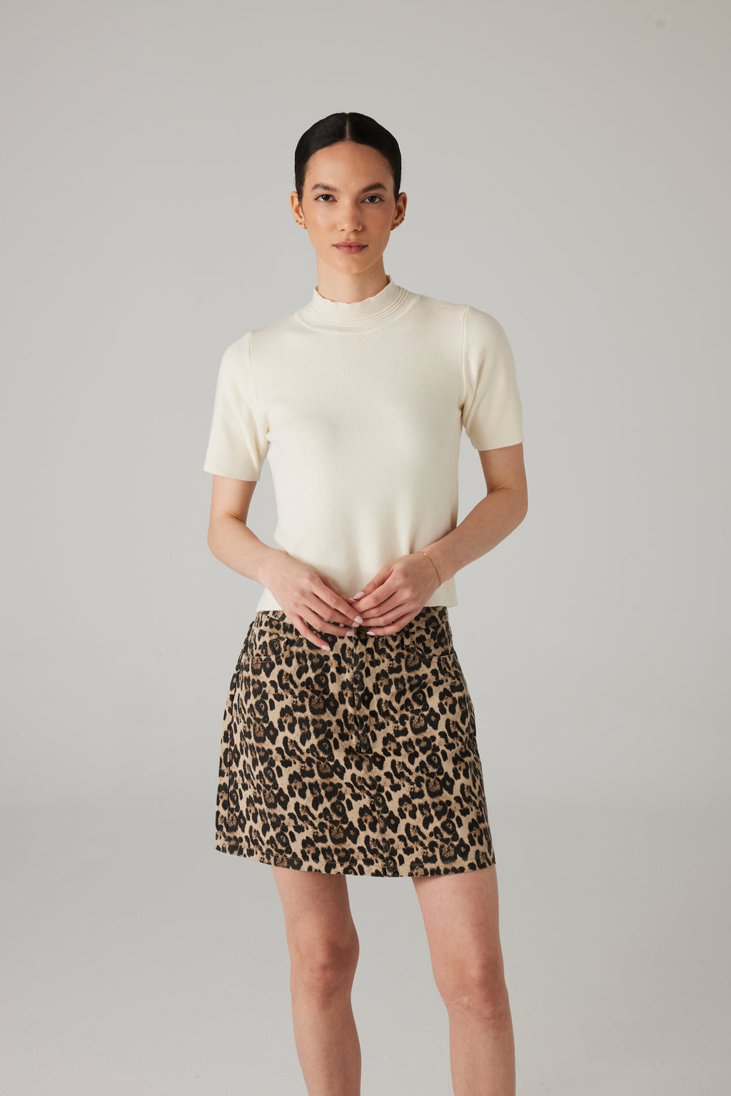 LEVARA SKIRT LEOPARD