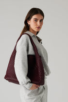 LUMA WOVEN BAG BURGUNDY