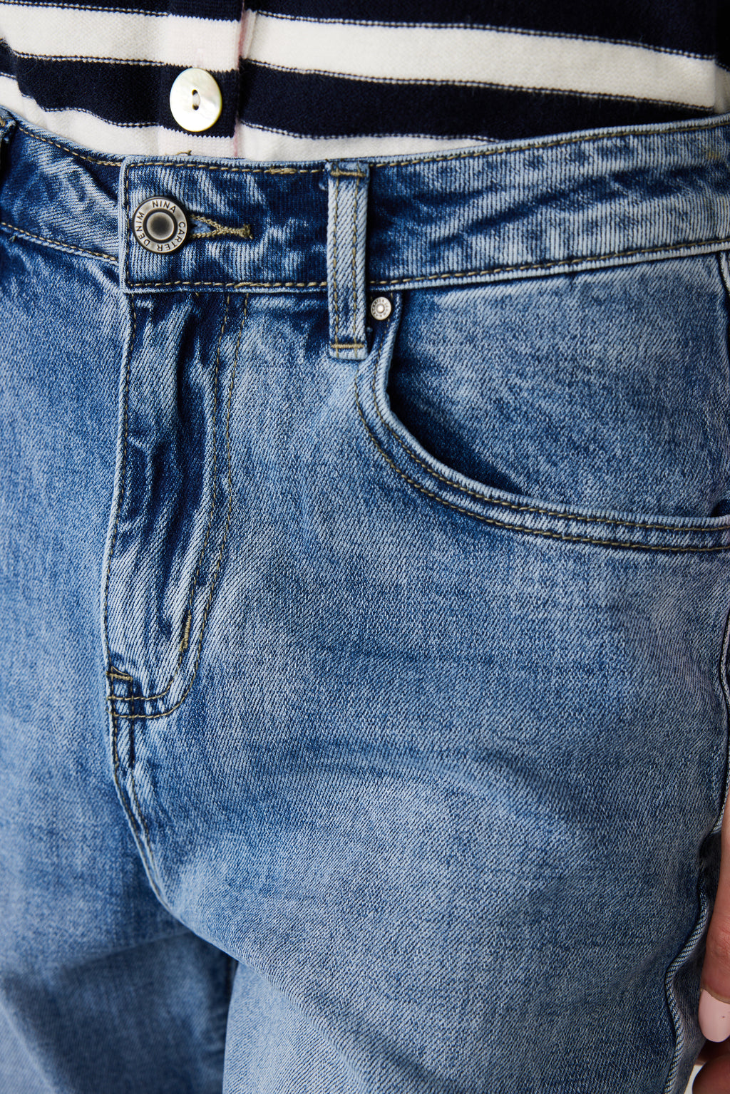 MARA STRAIGHT JEANS BLAUW