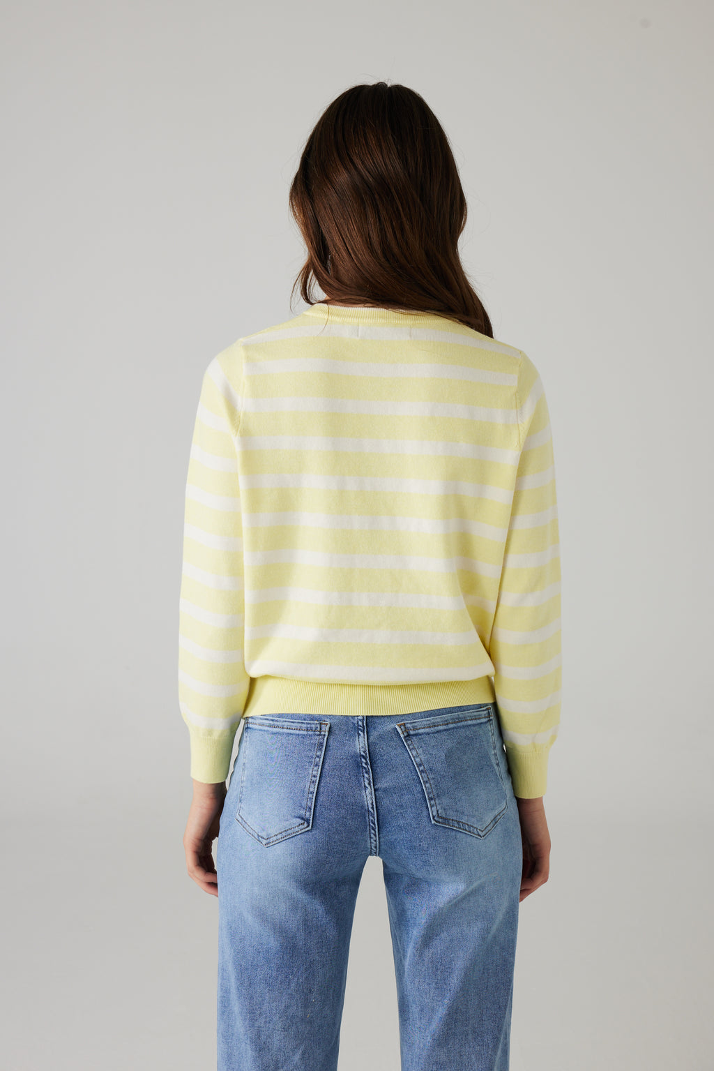ALORINE CARDIGAN YELLOW/WHITE