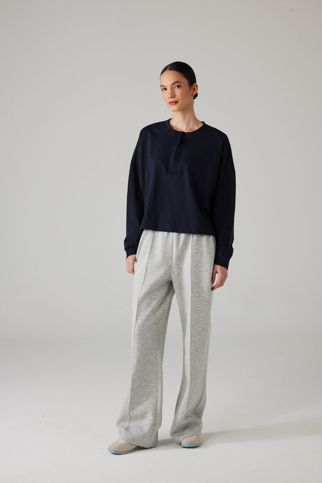 NOREL ZIP TOP NAVY