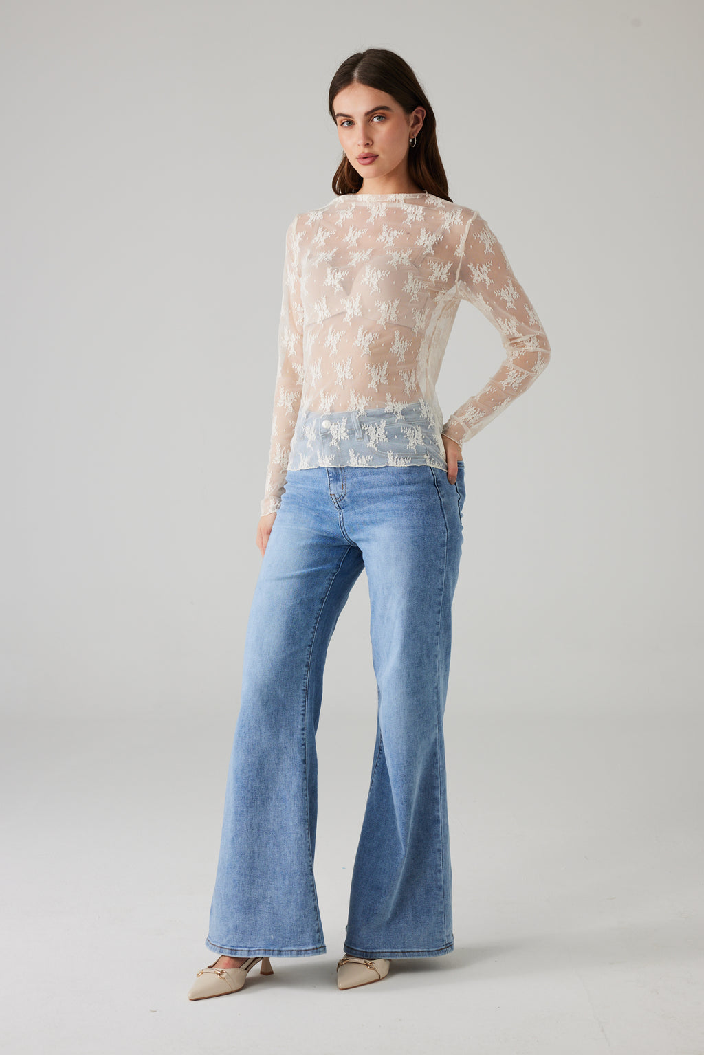 ELYN LACE TOP WHITE