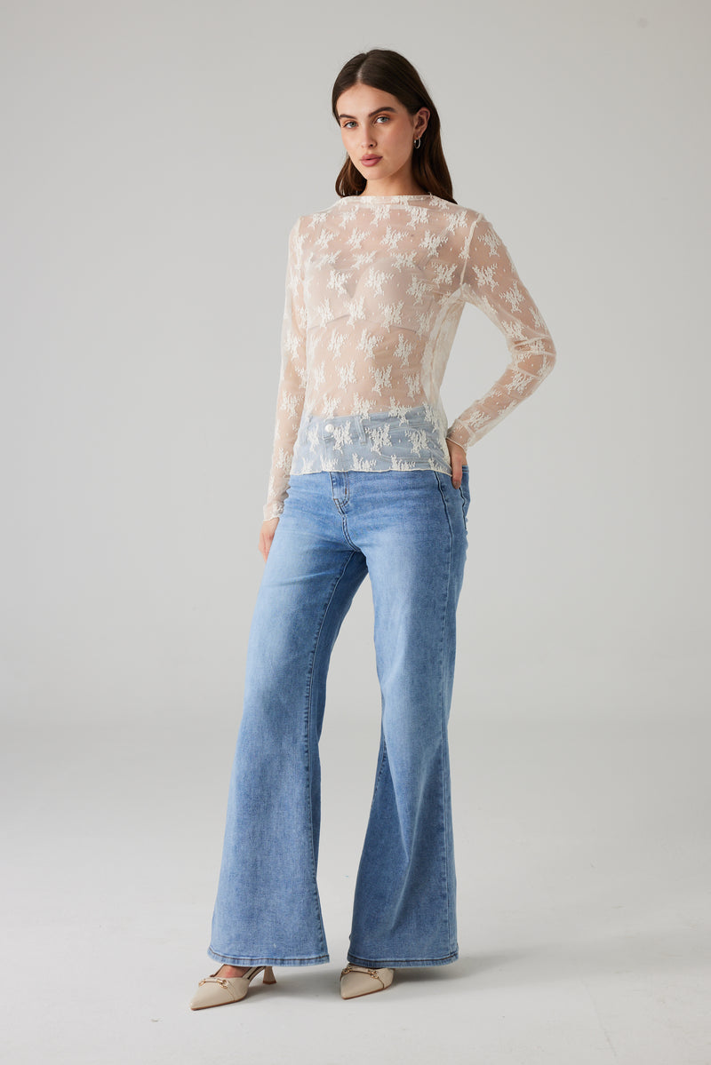ELYN LACE TOP WHITE