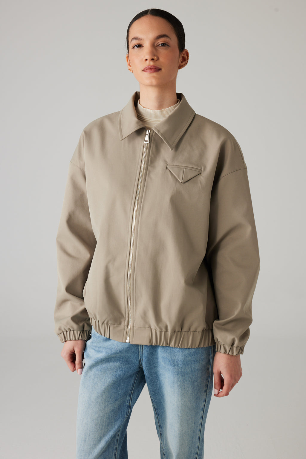 MAÉ ZIP JACKET TAUPE