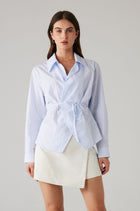 LORINA STRIPED BLOUSE BLUE/WHITE