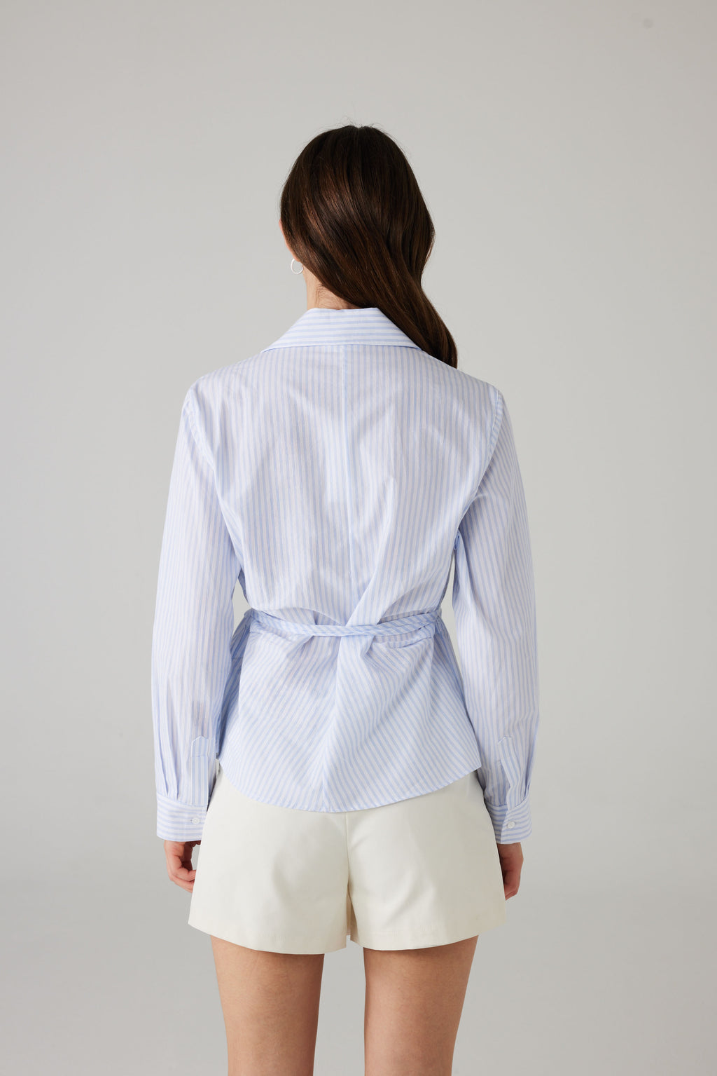 LORINA STRIPED BLOUSE BLUE/WHITE