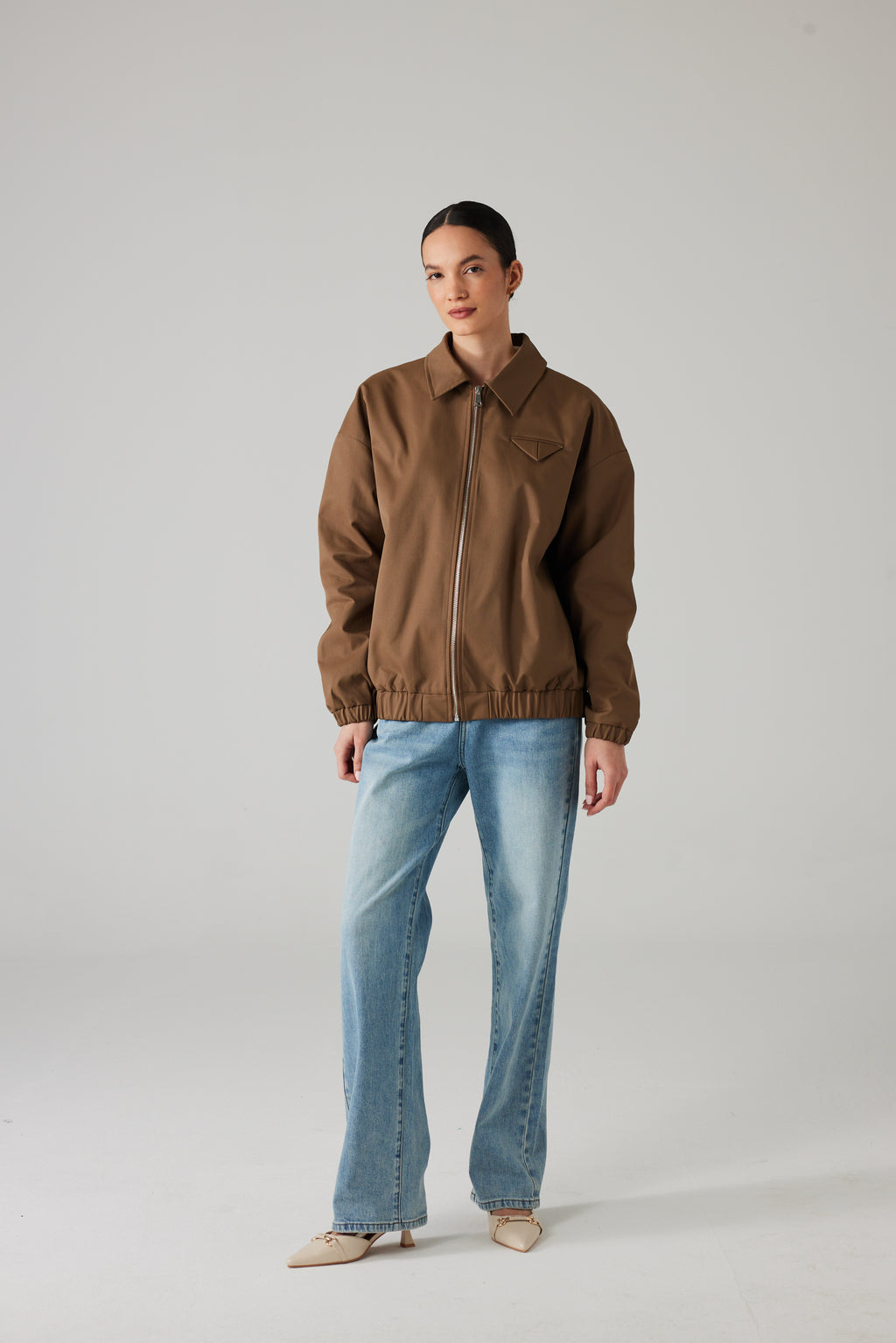 MAÉ ZIP JACKET BROWN