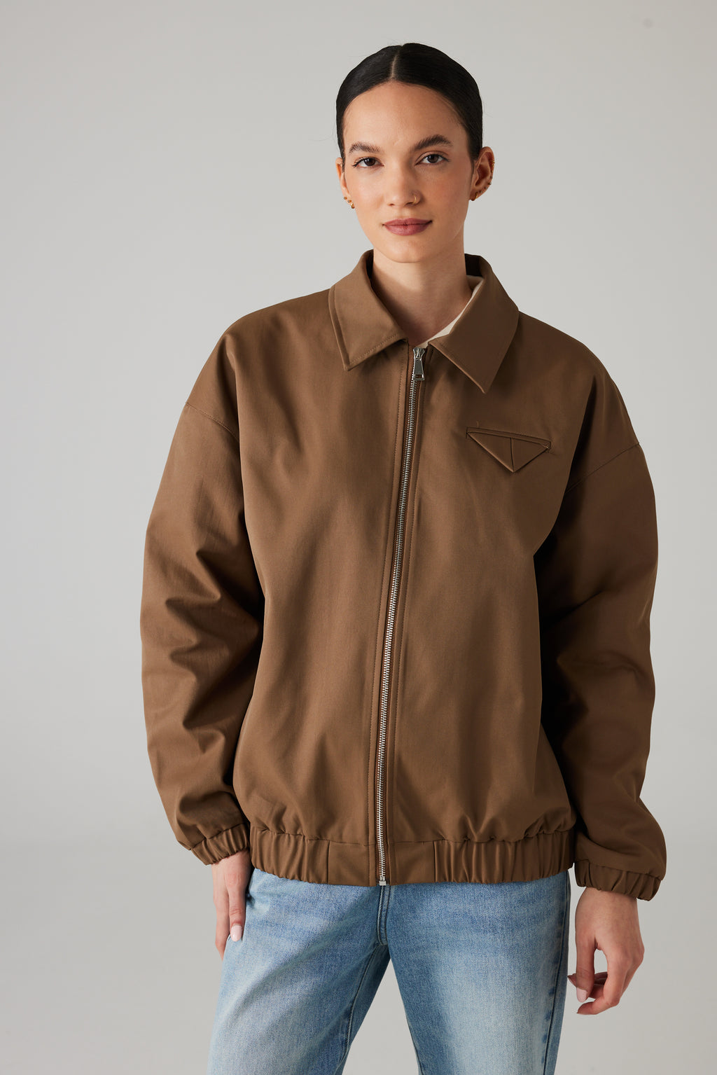 MAÉ ZIP JACKET BROWN