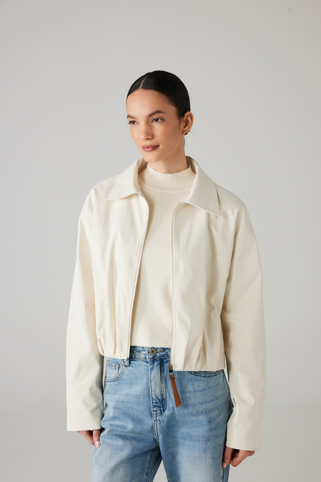 SORÉN ZIP JACKET CREAM