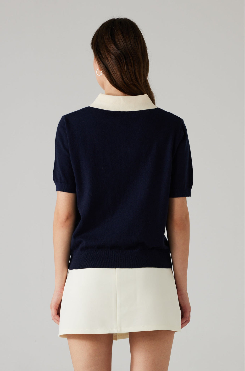 ELIRA POLO TOP NAVY/WHITE