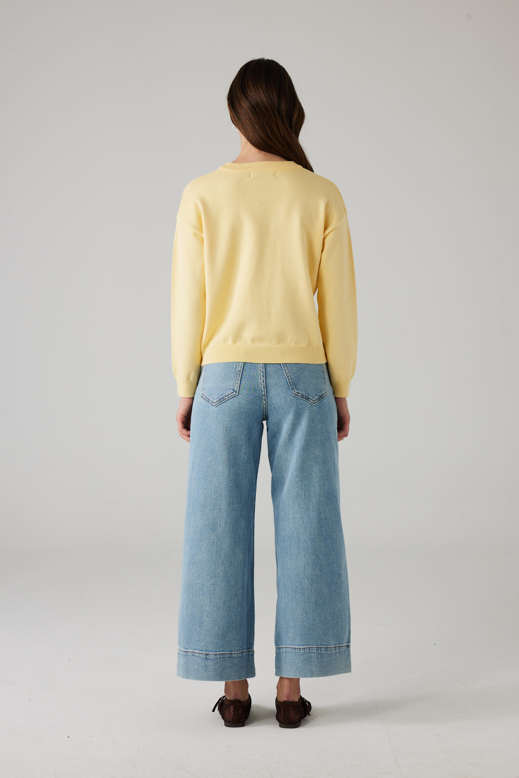 LENI WIDE LEG JEANS BLAUW