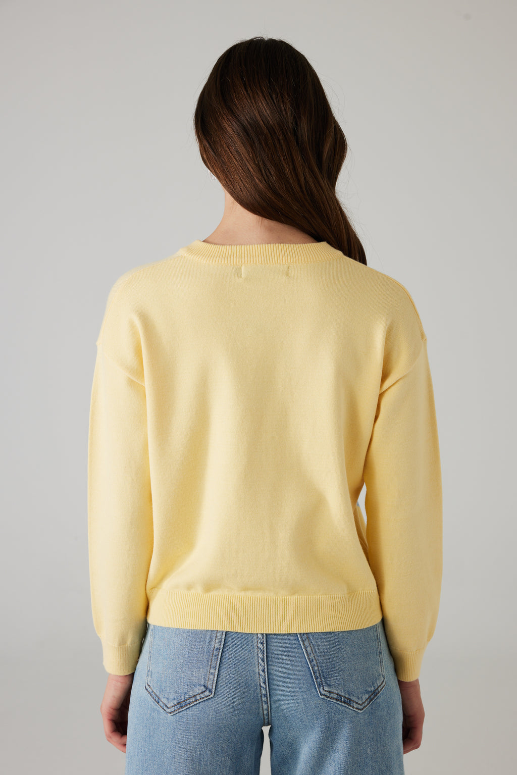 AURI CARDIGAN YELLOW/BLUE