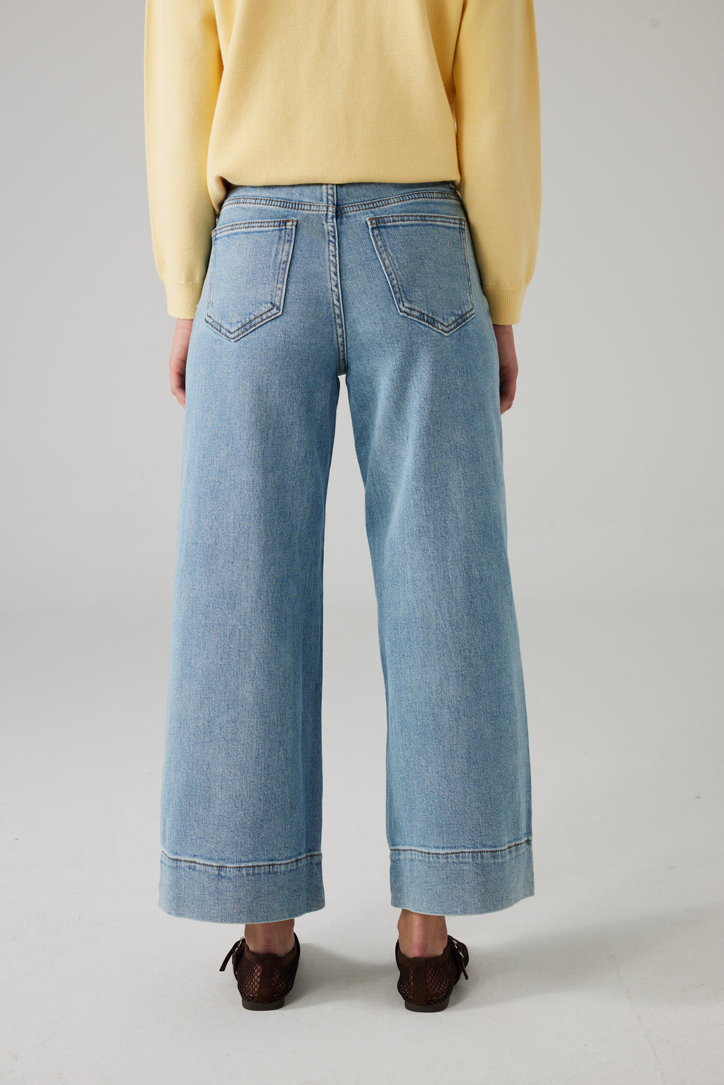 LENI WIDE LEG JEANS BLAUW