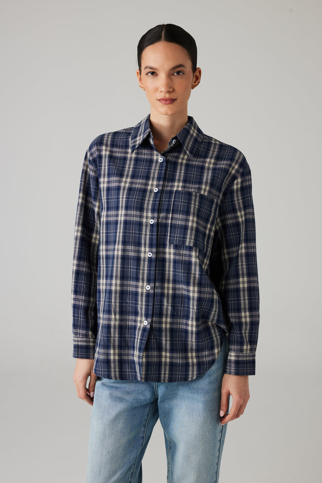 LIVEN BLOUSE BLUE/WHITE