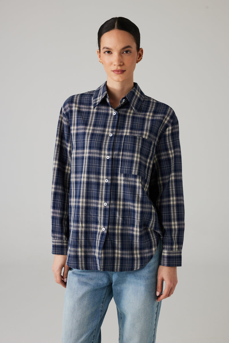 LIVEN BLOUSE BLUE/WHITE