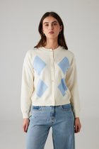 AURI CARDIGAN WHITE/BLUE