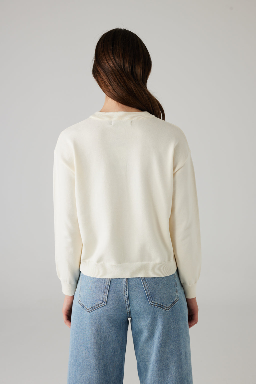 AURI CARDIGAN WHITE/BLUE