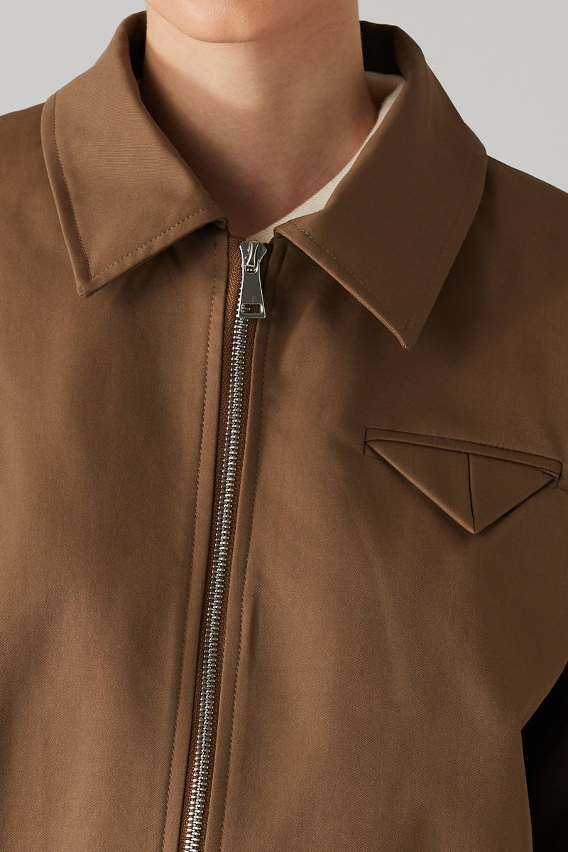 MAÉ ZIP JACKET BROWN