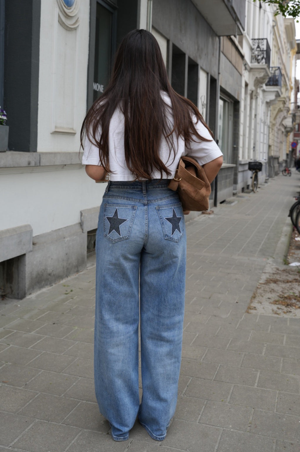 NERI STAR DETAIL JEANS WITH STRETCH – LIGHT BLUE