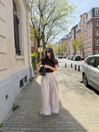 ADELLE WIDE LEG TROUSERS - CREAM