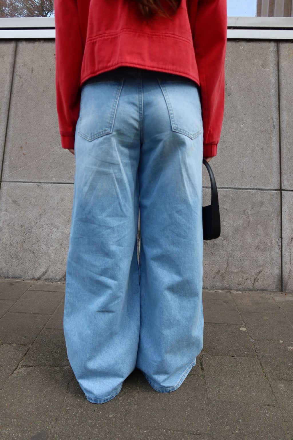 ELENORA WIDE LEG JEANS WITH STRETCH - BLUE