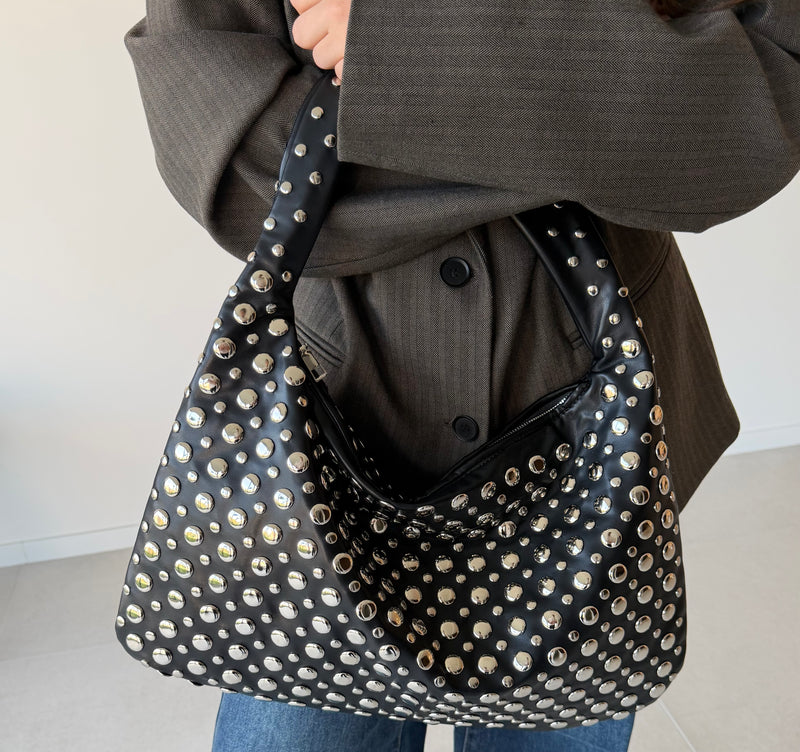 LUNARA STUD TOTE BAG BLACK