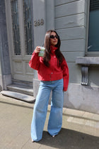 ELENORA WIDE LEG JEANS WITH STRETCH - BLUE