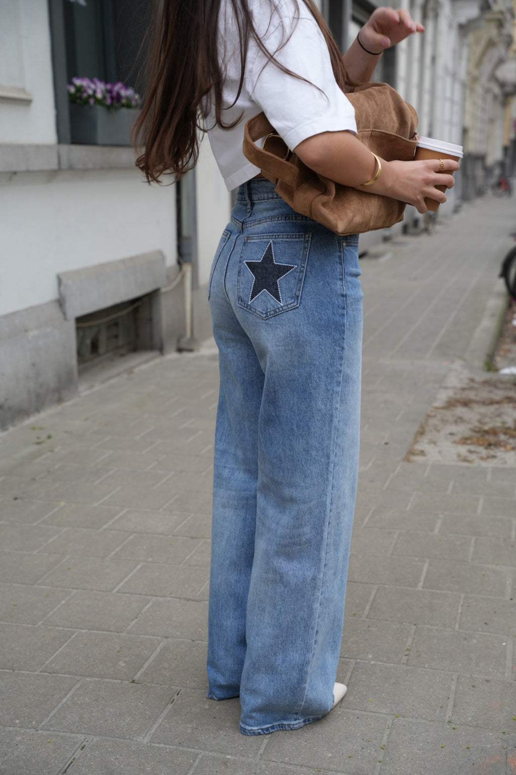 NERI STAR DETAIL JEANS WITH STRETCH – LIGHT BLUE