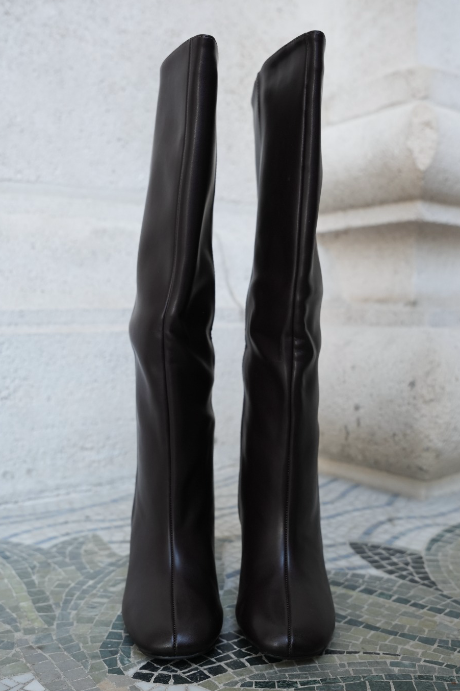 CELESTE HEELED BOOTS BROWN