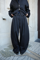 SOLENNE PLEATED TROUSERS BLACK