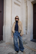 CAMILLE WIDE LEG JEANS BLUE WITH STRETCH