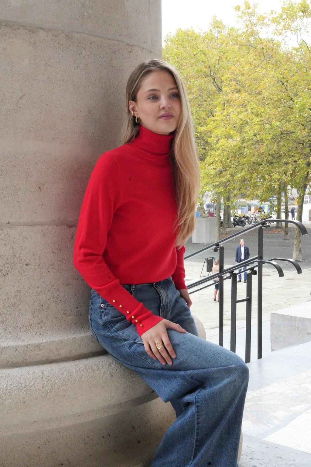 LYRA TURTLENECK KNIT RED