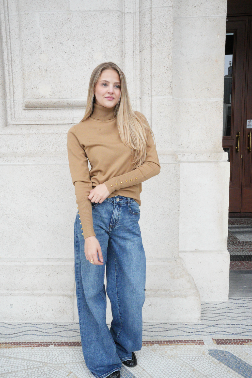 LYRA TURTLENECK KNIT CAMEL