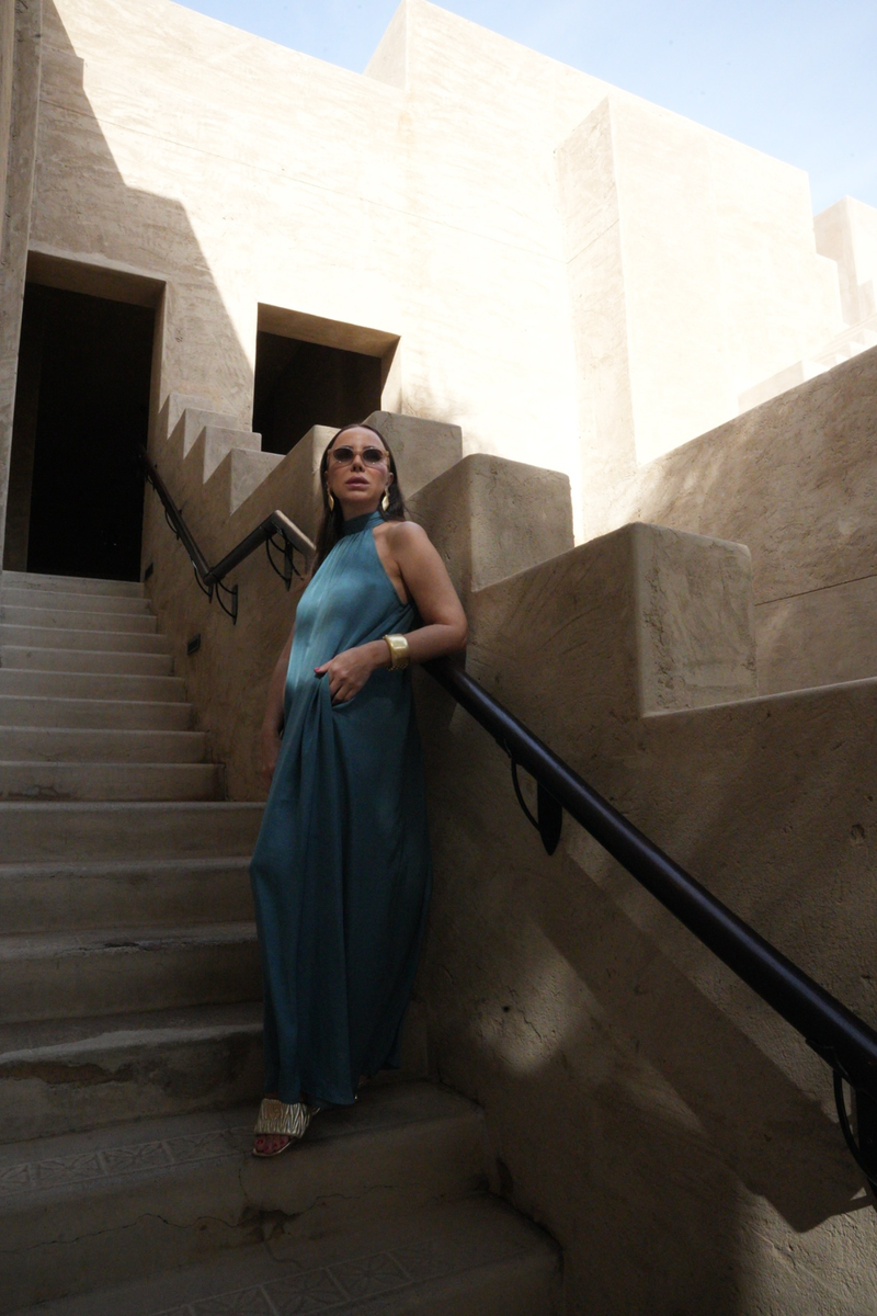 SOLARA LONG DRESS BLUE
