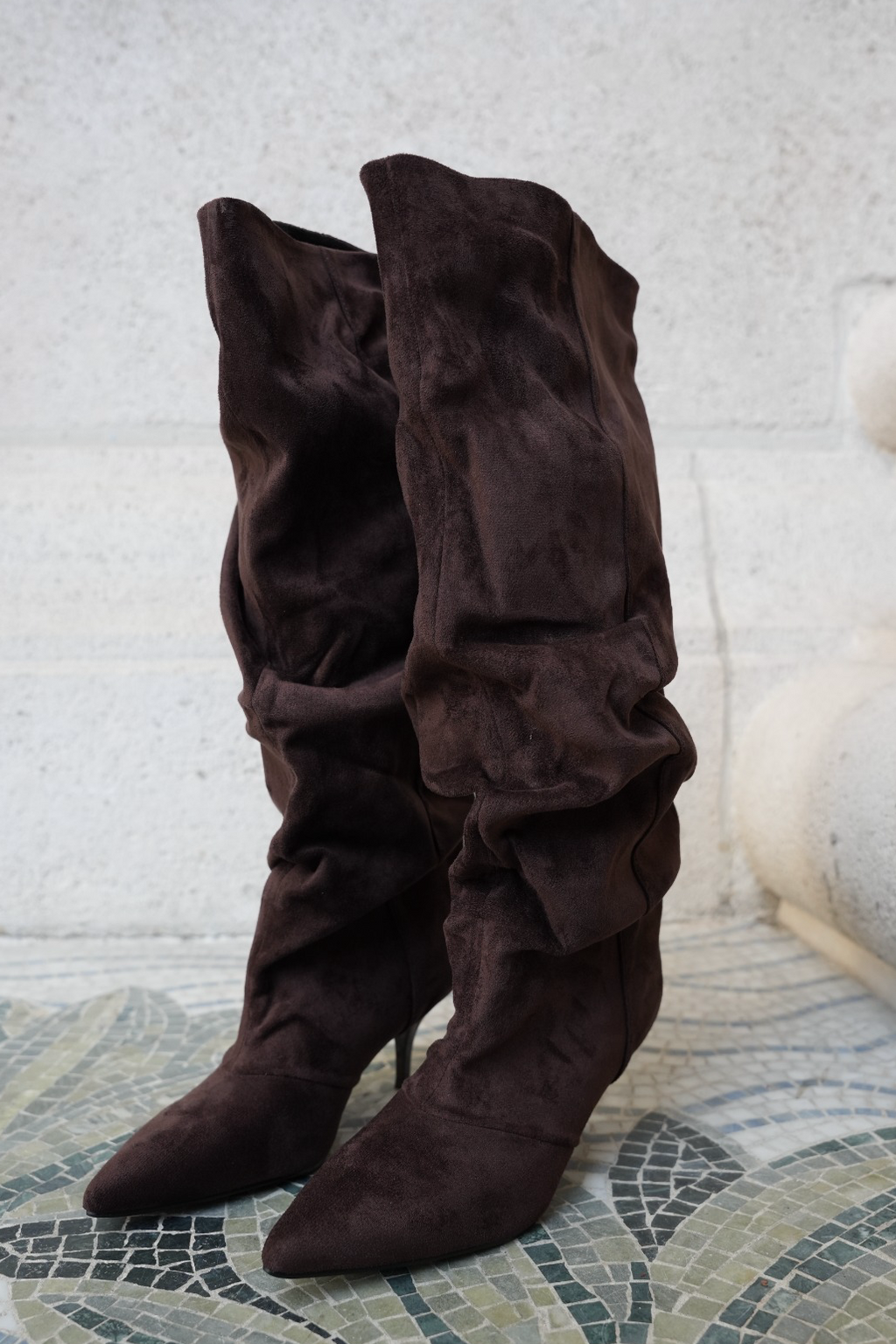 VELORA SLOUCH BOOTS BROWN