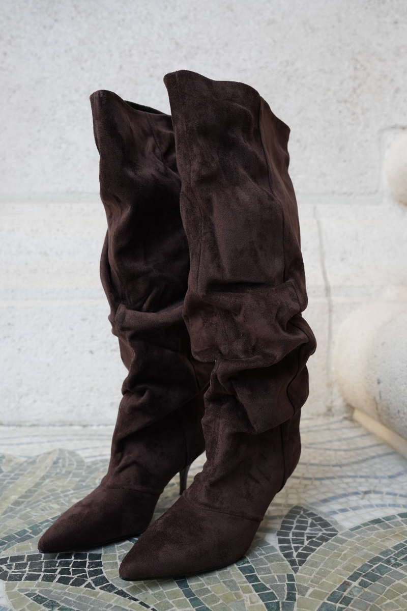 VELORA SLOUCH BOOTS BROWN